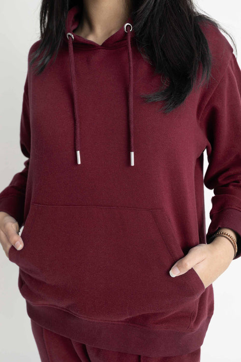 Maroon Sweat Set